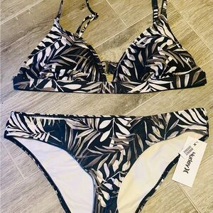 Hurley Tropical Black and White Bikini